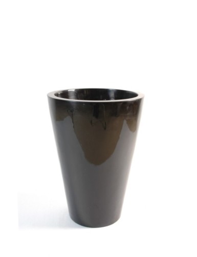 KONISCHER TOPF SCHWARZ MARMOR