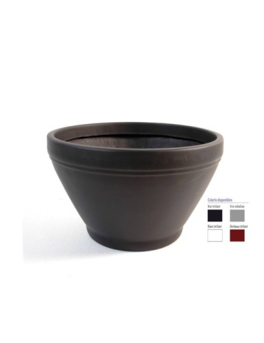 MACETA ANCHA GRIS CLARO