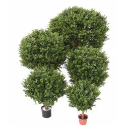 Artificial BOXWOOD RED DAY UV BALL