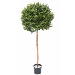 Artificial BOXWOOD RED DAY STEM BALL UV
