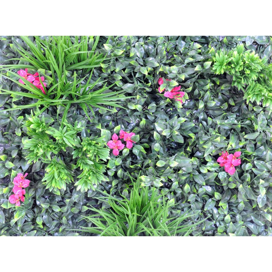 PANEL DE JARDÍN VERTICAL CON PLANTAS A