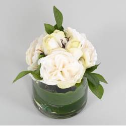 WHITE ROSE TABLE CENTREPIECE artificial