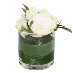 WHITE ROSE TABLE CENTREPIECE artificial