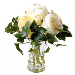 Bouquet artificial WHITE ROSE