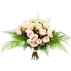BOUQUET of Artificial pink Roses without vase