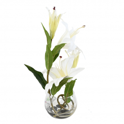 Artificial CENTERPIECE WHITE LILY