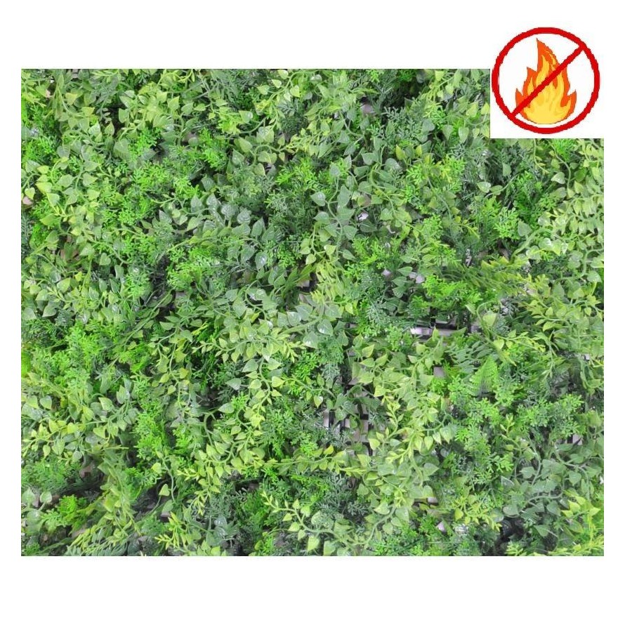 GREEN WALL MIXED FERN PANEL 50*50 FR - Fire Resistant