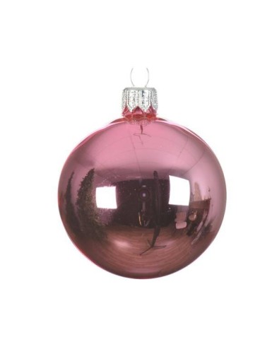 BOLA VIDRIO BRILLANTE ROSA...