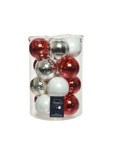 BOLA VIDRIO BRILLANTE SURTIDA (caja de 16)