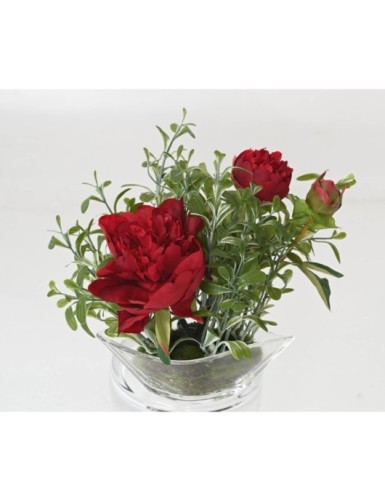 TISCHGESTECK PFINGSTROSE ROT