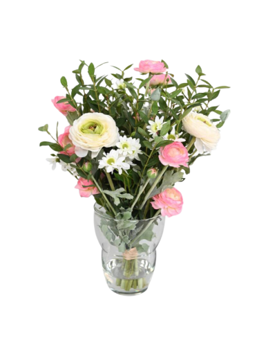 RAMO DE RANÚNCULO Y EUCALIPTO