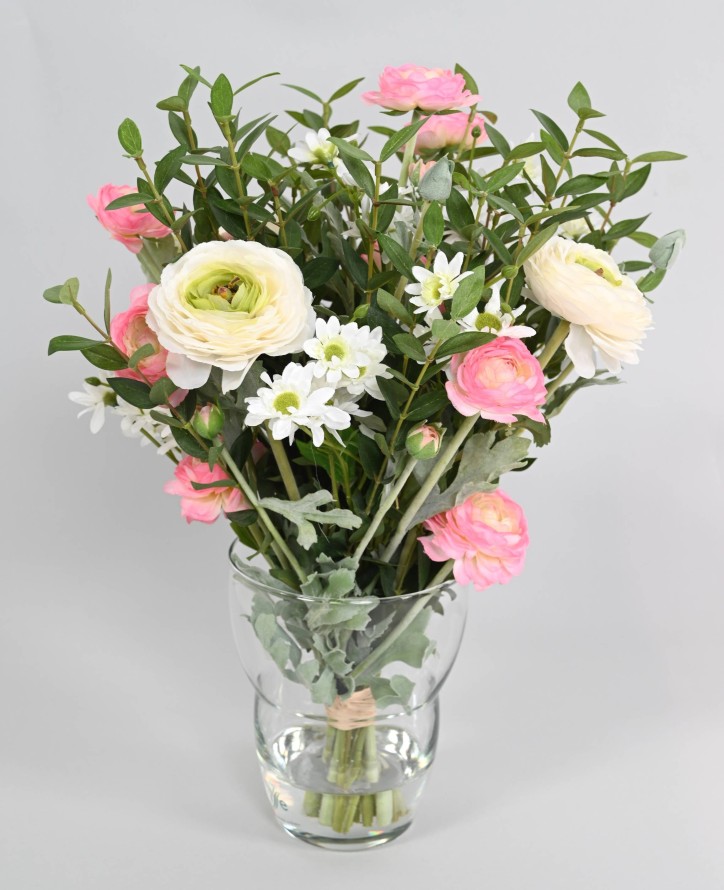 RAMO DE RANÚNCULO Y EUCALIPTO