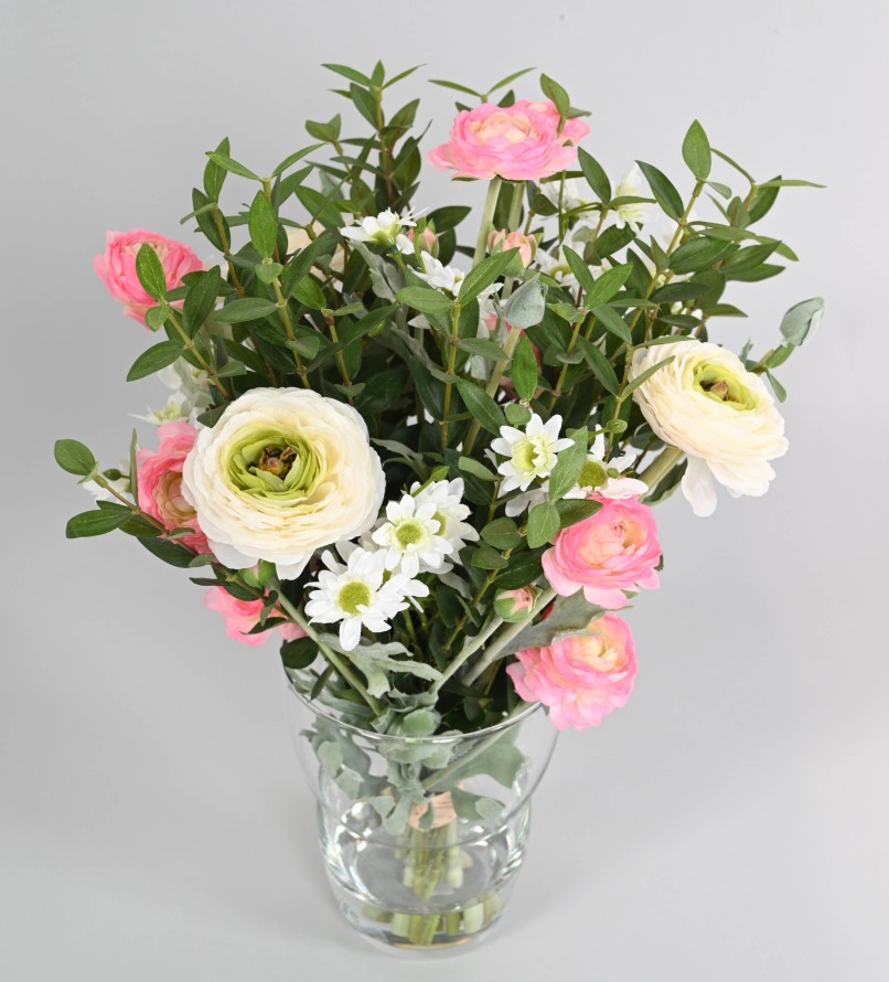 RAMO DE RANÚNCULO Y EUCALIPTO