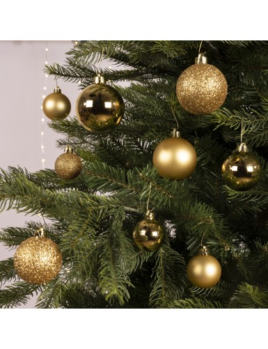 BRUCHFESTE GOLDENE KUGEL – Verschiedene Größen (Box mit 30 Stück)