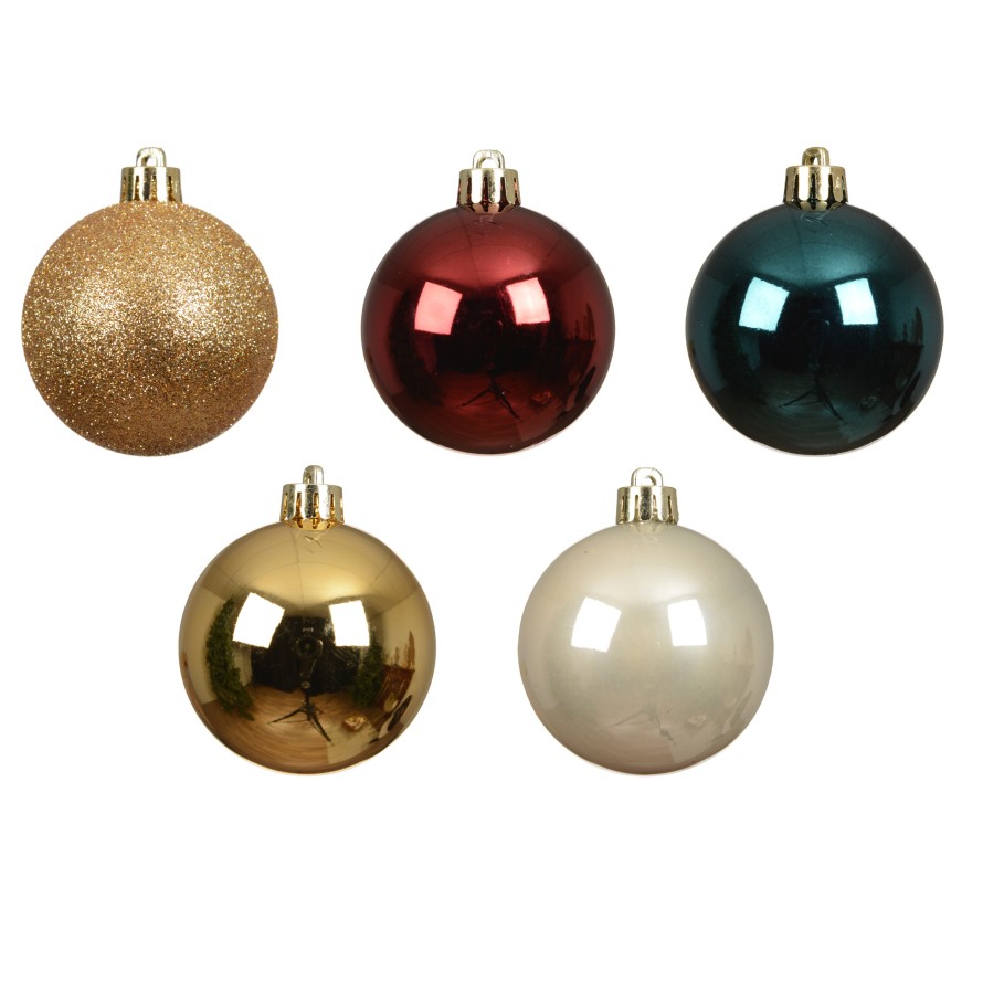 BAUBLE SHATTERPROOF MIXED (box of 30)