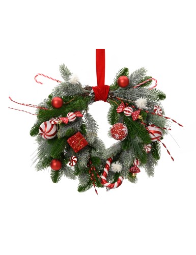 WREATH WITH CANDY DECOR